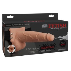 FETISH FANTASY SERIES - SERIE - VERSTELLBARES GURT REALISTISCHER PENIS MIT SPRITZENDEN BLLEN 19 CM