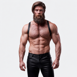 FETISH SUBMISSIVE ATTITUDE - COURO ECOLÓGICO BACK STRAP HARNESS HOMENS