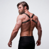 FETISH SUBMISSIVE ATTITUDE - COURO ECOLÓGICO BACK STRAP HARNESS HOMENS