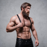 FETISH SUBMISSIVE ATTITUDE - COURO ECOLÓGICO BACK STRAP HARNESS HOMENS