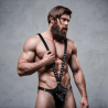 FETISH SUBMISSIVE ATTITUDE - IMBRACATURA PER UOMO IN ECOPELLE CON CINGHIA