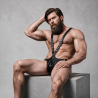 FETISH SUBMISSIVE ATTITUDE - IMBRACATURA PER UOMO IN ECOPELLE CON CINGHIA