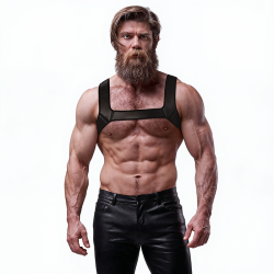 FETISH SUBMISSIVE ATTITUDE - IMBRACATURA SPORTIVA IN NEOPRENE PER UOMO TAGLIA L