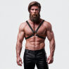 FETISH SUBMISSIVE ATTITUDE - ECO LEATHER CROSSED CHEST STRAP HARNESS MEN