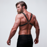 FETISH SUBMISSIVE ATTITUDE - ECO LEATHER CROSSED CHEST STRAP HARNESS MEN