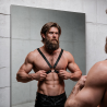 FETISH SUBMISSIVE ATTITUDE - ECO LEATHER CROSSED CHEST STRAP HARNESS MEN