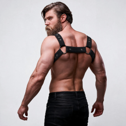 FETISCH DEVOT HALTUNG - BRUST SPORT HARNESS VERSTELLBAR NEOPREN HERREN