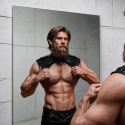 FETISH SUBMISSIVE ATTITUDE - BRIGADE NECK HARNESS ADJUSTABLE ECO LEATHER MEN