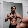FETISH SUBMISSIVE ATTITUDE - BULLDOG-BRUSTGESCHIRR ÖKO-LEDER HERREN GRÖSSE M/L