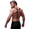 FETISH SUBMISSIVE ATTITUDE - COURO ECOLÓGICO BACK STRAP HARNESS HOMENS