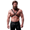 FETISH SUBMISSIVE ATTITUDE - ECO LEATHER CROSSED CHEST STRAP HARNESS MEN