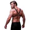 FETISH SUBMISSIVE ATTITUDE - ECO LEATHER CROSSED CHEST STRAP HARNESS MEN
