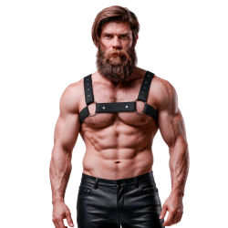 FETISCH DEVOT HALTUNG - BRUST SPORT HARNESS VERSTELLBAR NEOPREN HERREN