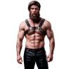 FETISH SUBMISSIVE ATTITUDE - BULLDOG CHEST HARNESS ADJUSTABLE ECO LEATHER MEN