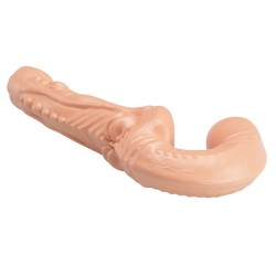 BAILE - EMMA STRAP-ON CARNE CON DOPPIA PENETRAZIONE TESTURIZZATA