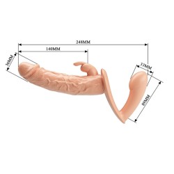 BAILE - CHARLOTTE HOLLOW DOUBLE PENETRATION STRAP-ON FLESH