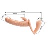 BAILE - CHARLOTTE HOLLOW DUPLA PENETRAÇÃO STRAP-ON CARNE