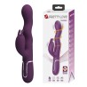 PRETTY LOVE - LOURSEN RABBIT VIBRATOR WITH THRUSTING MOTION AND 7 VIBRATIONS USB RECHARGEABLE PURPLE