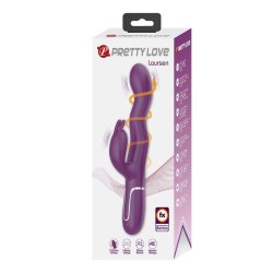 PRETTY LOVE - VIBRATORE A FORMA DI CONIGLIO LOURSEN CON MOVIMENTO DI SPINTA E 7 VIBRAZIONI, RICARICABILE TRAMITE USB, VIOLA