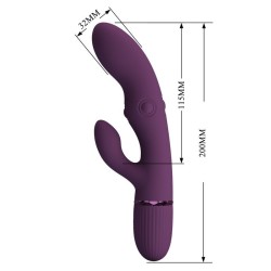 PRETTY LOVE - ZACH VIBRADOR COELHO RECARREGÁVEL COM 5+5 FUNÇÕES