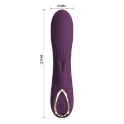 PRETTY LOVE - VIBRATORE A FORMA DI CONIGLIO RICARICABILE LANDYN, 10 FUNZIONI, VIOLA