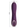 PRETTY LOVE - VIBRATORE A FORMA DI CONIGLIO RICARICABILE LANDYN, 10 FUNZIONI, VIOLA