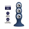 MR PLAY - PLUG ANALE CON SFERE METALLICHE E VENTOSA BLU