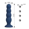 MR PLAY - ANAL PLUG WITH METAL BALLS AND SUCTION CUP BLUE