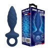 MR PLAY - STRUKTURIERTER ANALPLUG MIT RING BLAU M
