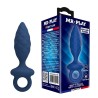 MR PLAY - PLUG ANAL TEXTURIZADO COM ANEL AZUL S