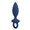 MR PLAY - PLUG ANALE TESTURIZZATO CON ANELLO BLU S