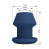 MR PLAY - JACK BLUE PLUG ANALE CAVO IN SILICONE TAGLIA M