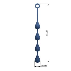 MR PLAY - BOLINHAS ANAL DE SILICONE AZUIS TAMANHO G 42,6 CM