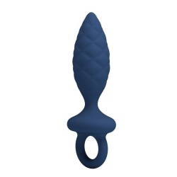 MR PLAY - PLUG ANAL TEXTURÉ AVEC ANNEAU BLEU L