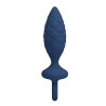 MR PLAY - PLUG ANALE TESTURIZZATO CON ANELLO BLU L