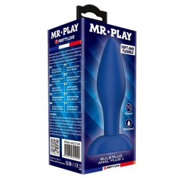 MR PLAY - KONISCHER SILIKON-ANALPLUG, BLAU, GRÖßE L
