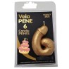 DIABLO PICANTE – PENISKERZE IN FORM DER ZAHL 6, GOLDFARBE