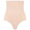 BYE-BRA - SOFT TOUCH SEAMLESS HIGH WAIST THONG BEIGE SIZE S