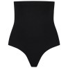 BYE-BRA - SOFT TOUCH SEAMLESS HIGH WAIST THONG BLACK SIZE M
