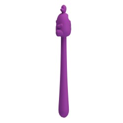PRETTY LOVE - BASTÃO VIBRADOR FLEXÍVEL COM COELHINHO FOFO, RECARREGÁVEL VIA USB, ROXO