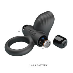 PRETTY LOVE - ANEL VIBRATÓRIO PARA PÊNIS ADRIEN COM 10 FUNÇÕES - PRETO