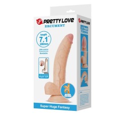 PRETTY LOVE - GODEMICHET RÉALISTE ET FLEXIBLE ELLCUMENT 18 CM Ø 4,5 CM TPE NATUREL