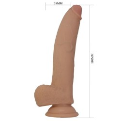 PRETTY LOVE - GODEMICHET RÉALISTE ET FLEXIBLE ELLCUMENT 18 CM Ø 4,5 CM TPE NATUREL