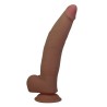 PRETTY LOVE - CUTHBERT GODEMICHET RÉALISTE ET FLEXIBLE 20 CM Ø 5 CM TPE MARRON