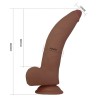 PRETTY LOVE - CUTHBERT GODEMICHET RÉALISTE ET FLEXIBLE 20 CM Ø 5 CM TPE MARRON