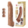 PRETTY LOVE - MANCHON D'EXTENSION PÉNIENNE AJUSTABLE 26 CM Ø 4 CM NATUREL