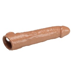 PRETTY LOVE - MANCHON D'EXTENSION PÉNIENNE AJUSTABLE 26 CM Ø 4 CM NATUREL