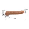 PRETTY LOVE - VERSTELLBARE PENISVERLÄNGERUNGSHÜLLE 26 CM Ø 4 CM BRAUN