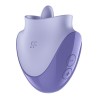 SATISFYER - TONGUE DANCER CLITORAL STIMULATOR WITH VIBRATION AND PULSATIONS LILAC