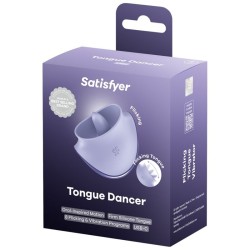SATISFYER - STIMOLATORE CLITORIDEO TONGUE DANCER CON VIBRAZIONI E PULSAZIONI LILLA